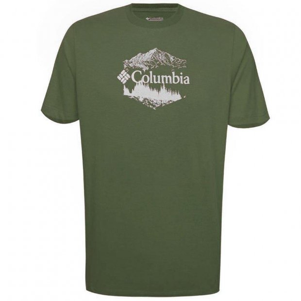 Camiseta Columbia Triblend Tee Verbage Masc - Verde