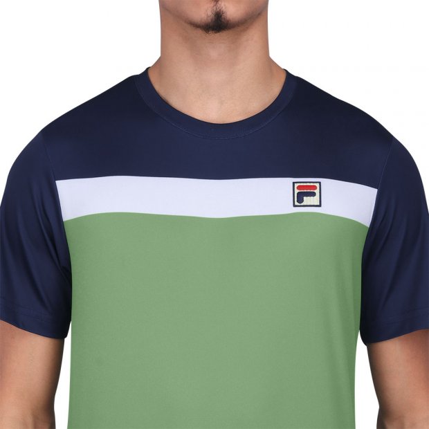 Camiseta Fila Aztec Print Masc - Marinho/Branco/Verde