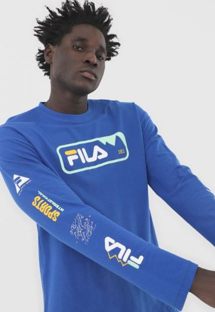 Camiseta Fila Trek Masc - Azul