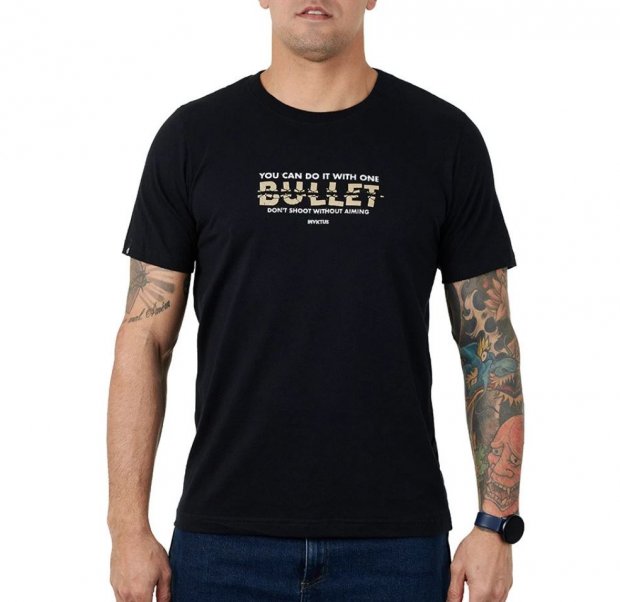 Camiseta Invictus Concept Bullet Masc - Preto