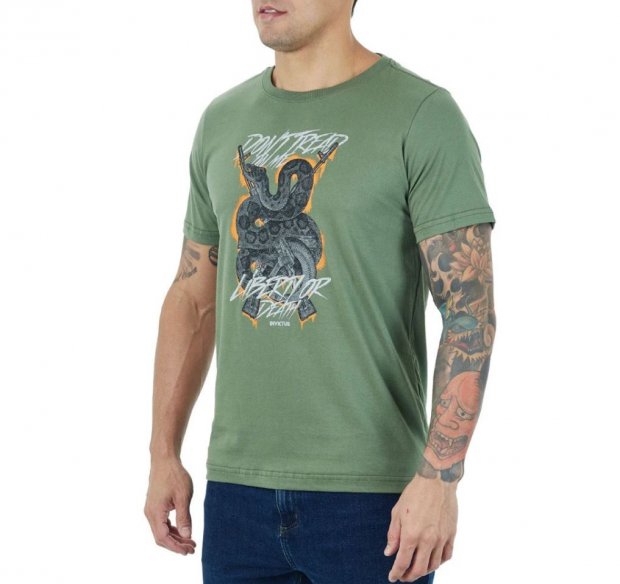 Camiseta Invictus Concept Liberty Or Death Masc - Verde