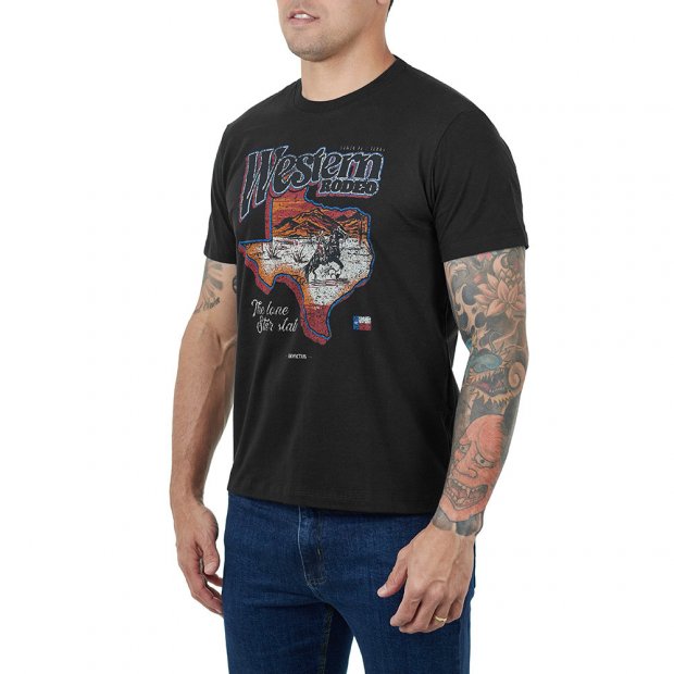 Camiseta Invictus Concept Western Masc - Preto