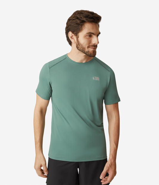 Camiseta The North Face Hyper Tee Crew Dark Sage Masc - Verde