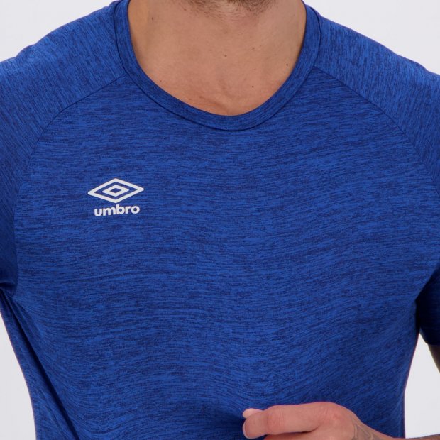 Camiseta Umbro TWR Flate New Masc - Azul Mescla