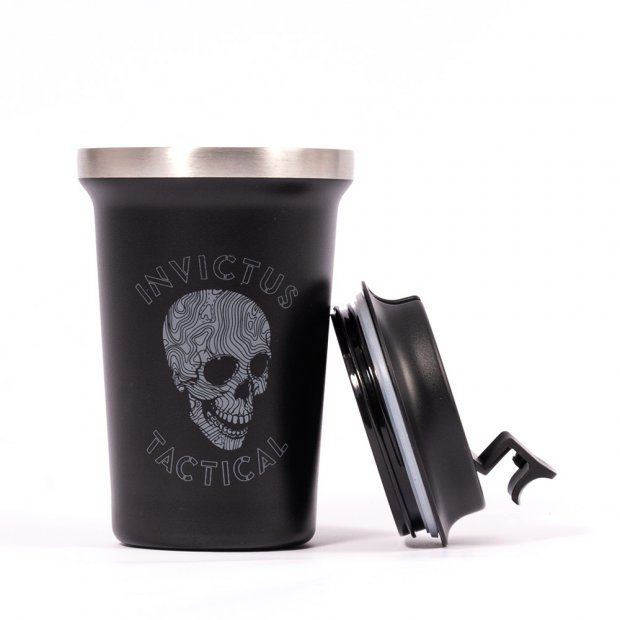 Copo Invictus Racon Skull 350 ML Preto