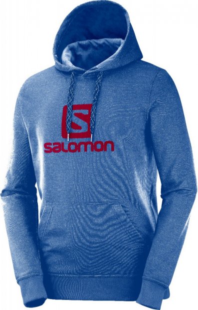Moletom Salomon Logo Hoodie II Masc - Azul Mescla