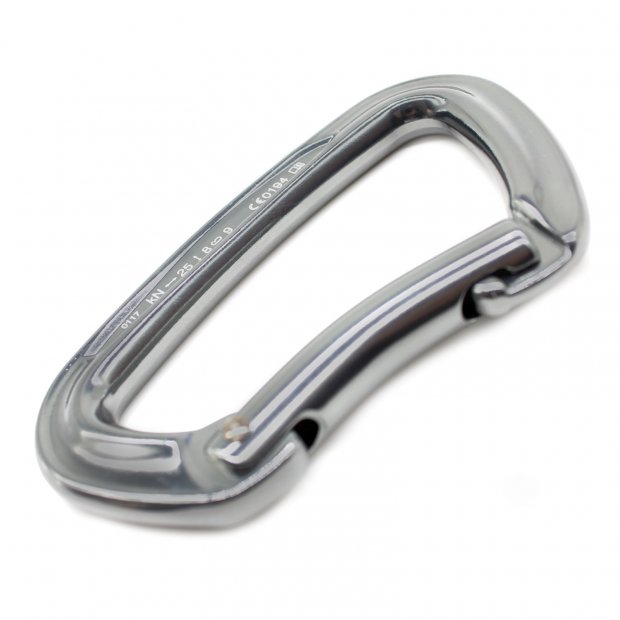 Mosqueto Usclimb Alumnio D S/Trava Curvo 25KN EN - Cinza