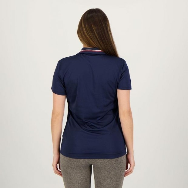 POLO FEM. FILA V NECK STRIPES