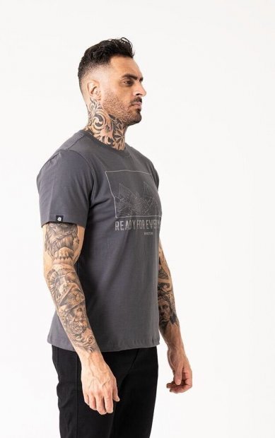 T-Shirt Invictus Concept Mountains  - Grafite