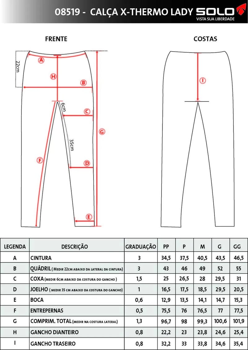 Calça Solo X-Thermo Ds Lady - Preta