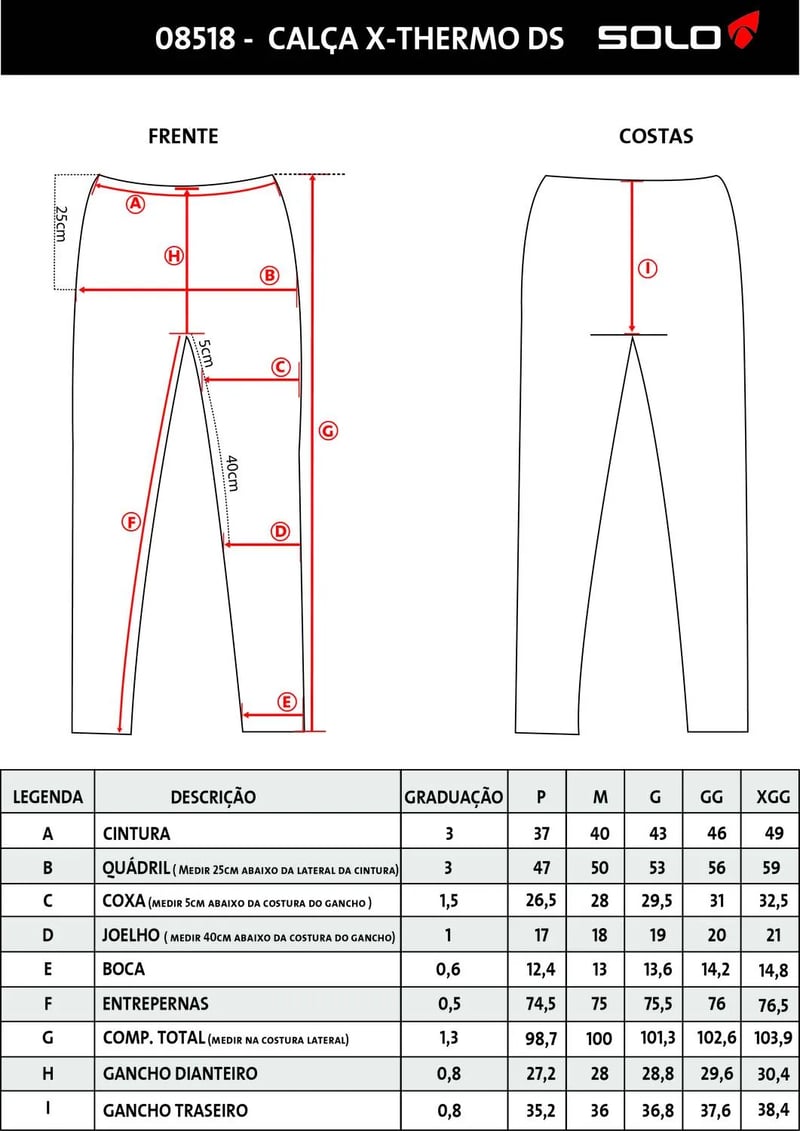 Calça Solo X-Thermo DS Masc - Preta