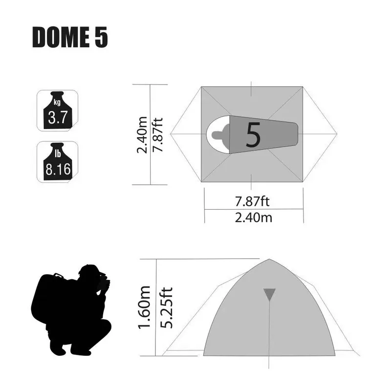 Barraca NTK Dome 5 pessoas