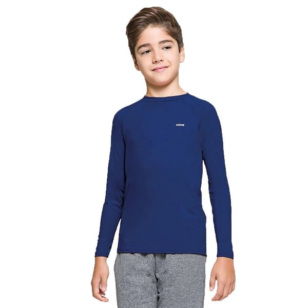 Camiseta Selene UV50+ ML Infantil Marinho