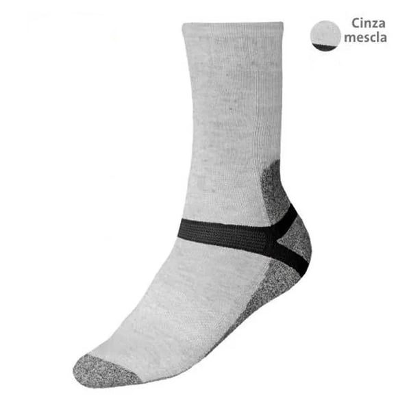 Meia Solo Endurance Coolmax - Cinza Mescla