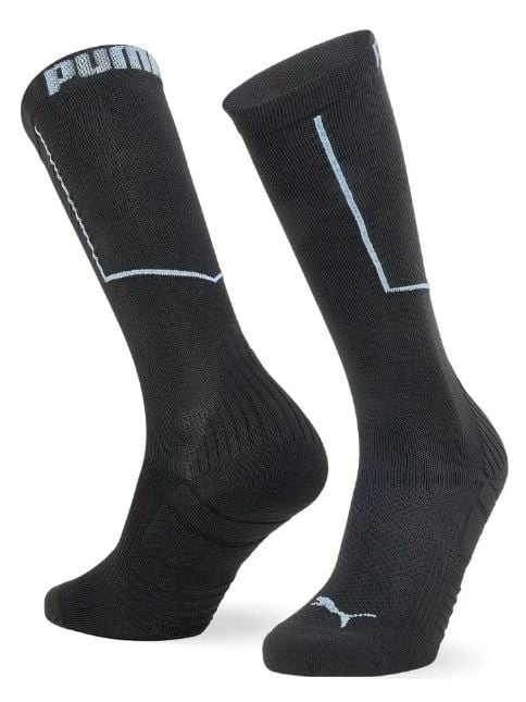 Meia Puma 3/4 Compressão Sport Masc 39-43 - Grafite/Azul