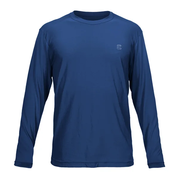 Camiseta Curtlo Active Fresh ML Masc Azul Marinho