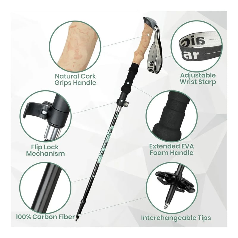 Bastão de Caminhada Sendas Trail Pro 7075