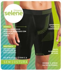 BERMUDA SELENE PERFORMANCE SEM COSTURA - MARINHO
