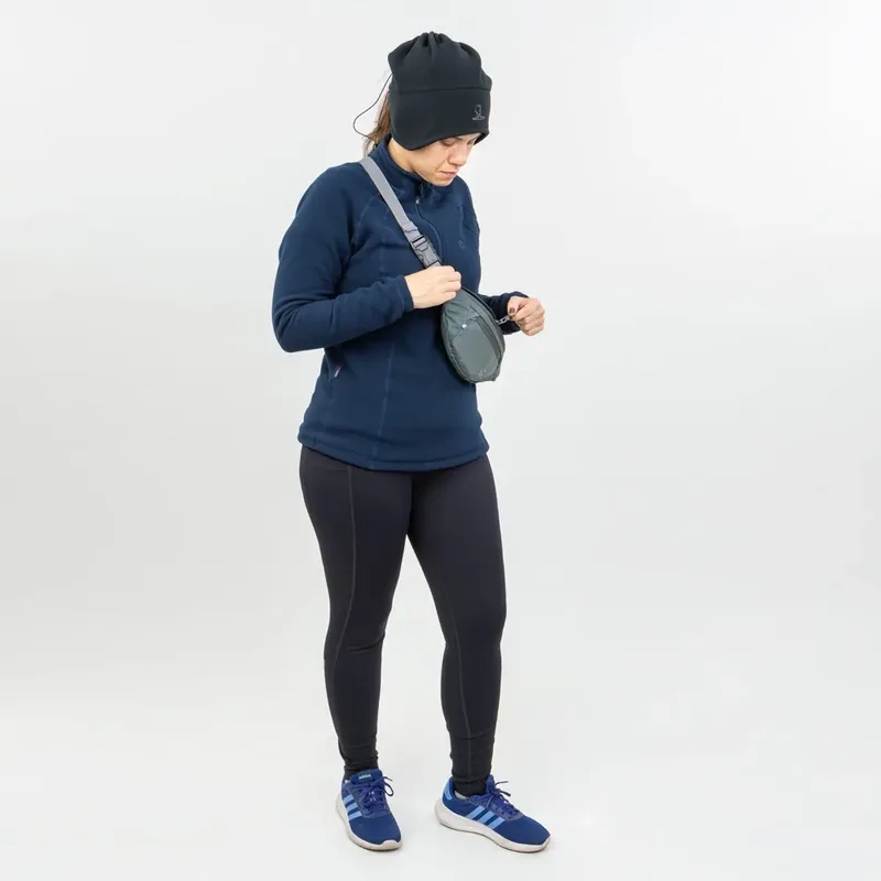 Blusa Curtlo Zip Thermofleece Fem - Azul Marinho