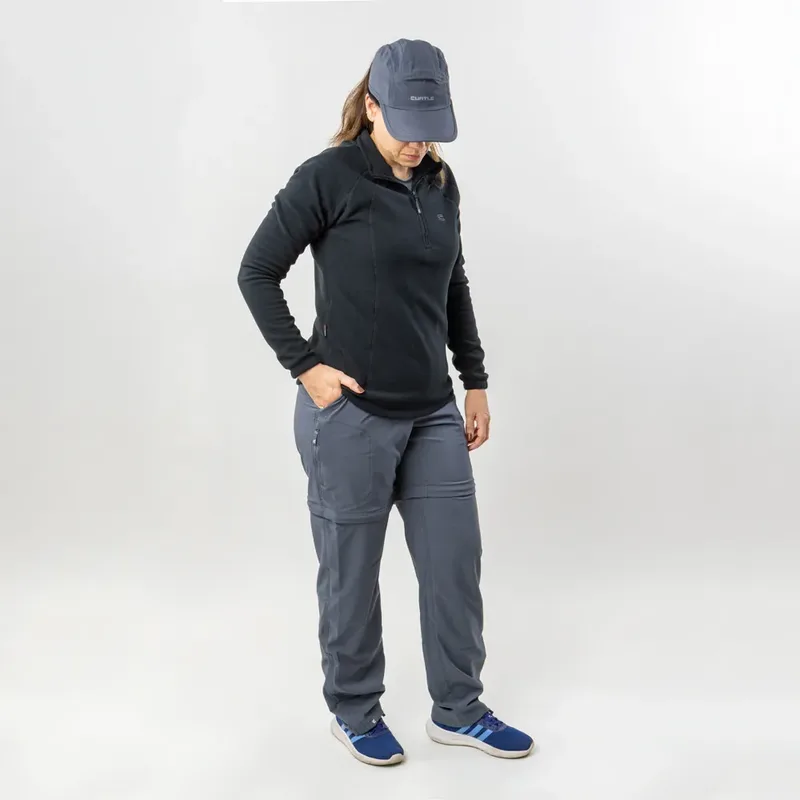 Blusa Curtlo Zip Thermofleece Fem - Preto