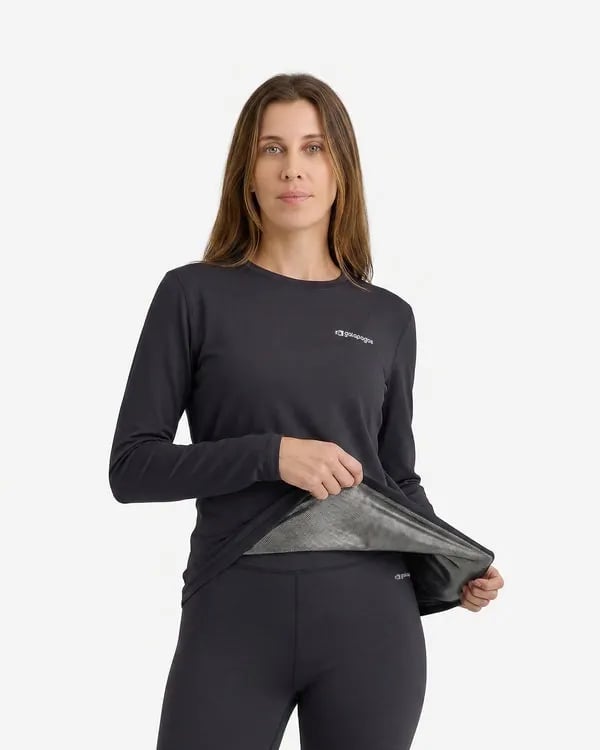 Blusa Galapagos Lithium Heat Segunda Pele Fem - Preto
