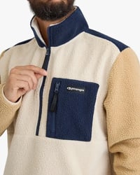 Blusa Galapagos Fleece Sherpa Unissex - Off White e Caqui