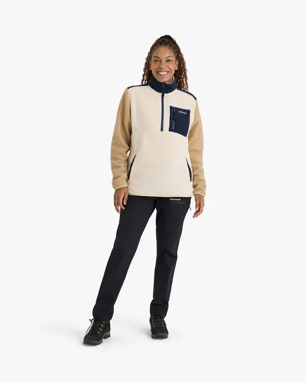 Blusa Galapagos Fleece Sherpa Unissex - Off White e Caqui