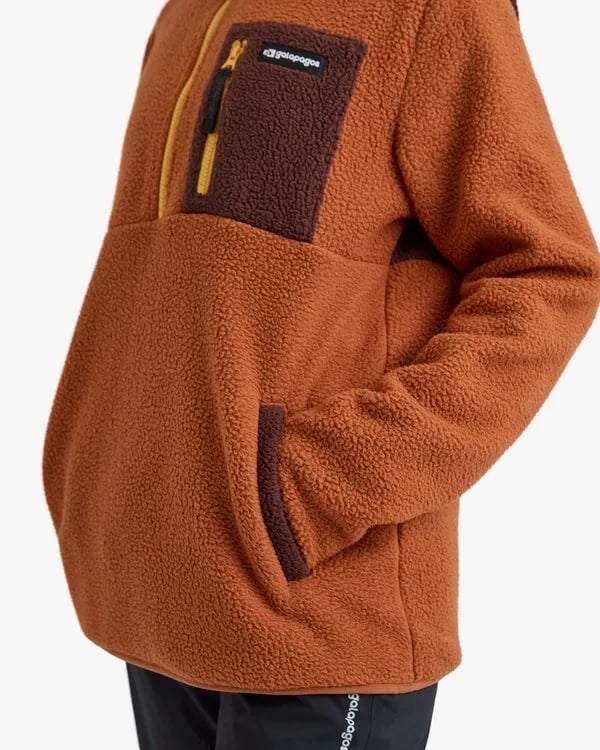 Blusa Galapagos Fleece Sherpa Unissex - Terracota e Marrom
