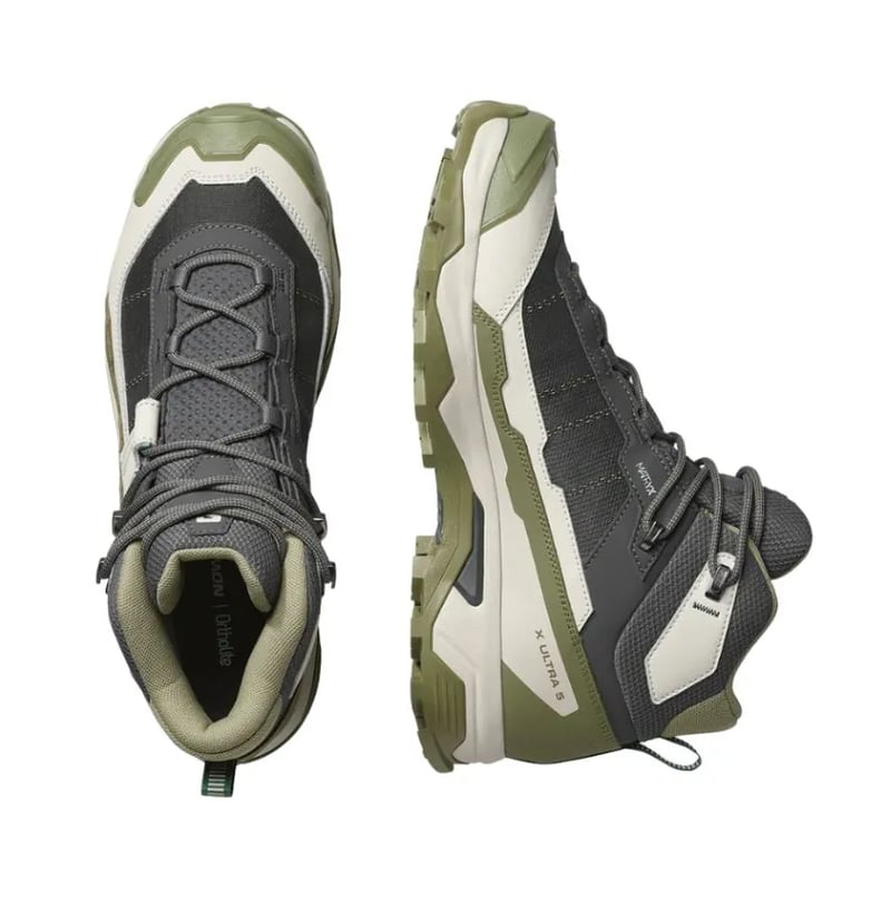 Bota Salomon X Ultra 5 Mid GTX Masc - Verde/Cinza
