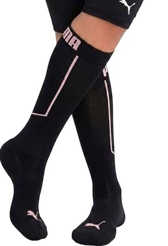 MEIA PUMA 3/4 COMPRESSÃO SPORT FEM 34-39 - PRETO/ROSA