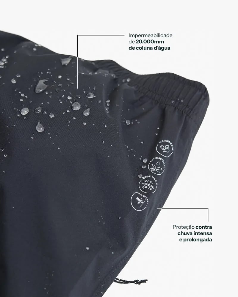 Calça Galapagos Darwin Storm Fem - Preto (Impermeável)