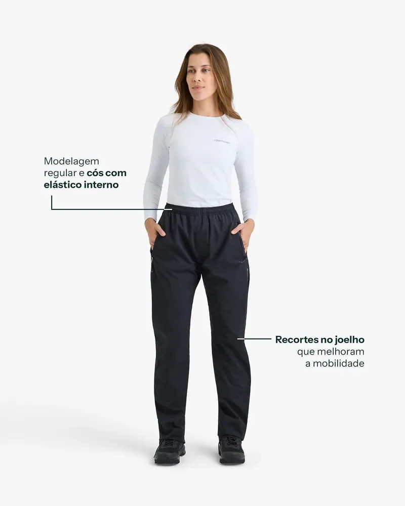 Calça Galapagos Darwin Storm Fem - Preto (Impermeável)