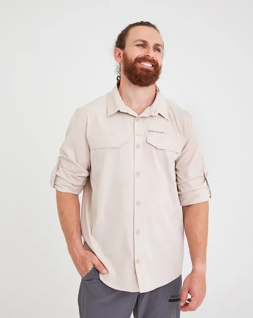 Camisa Galapagos Técnica Defender UV50+ Masc - Caqui
