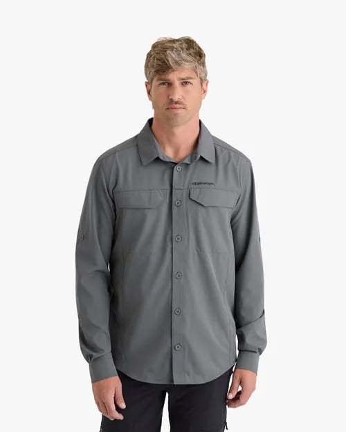 Camisa Galapagos Técnica Defender UV50+ Masc - Chumbo