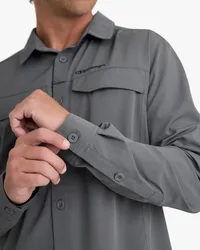 Camisa Galapagos Técnica Defender UV50+ Masc - Chumbo