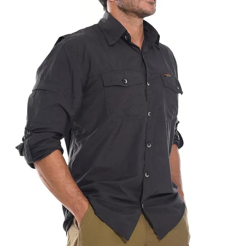 Camisa Hard Safari UV50+ Masc Chumbo