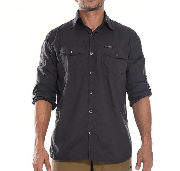 Camisa Hard Safari UV50+ Masc Chumbo