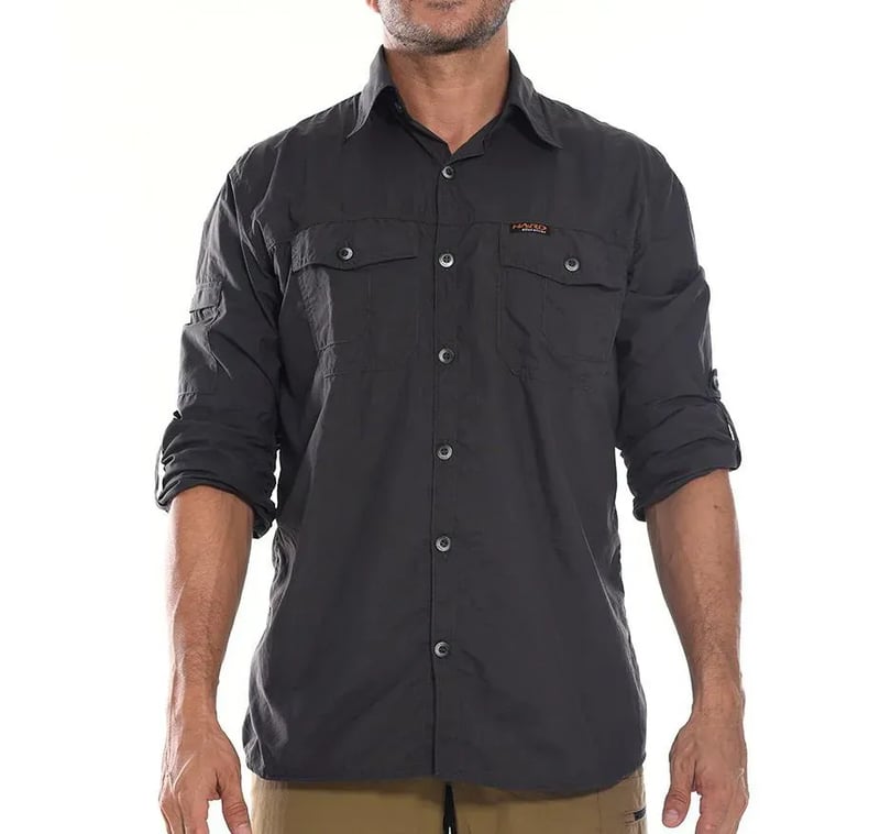 Camisa Hard Safari UV50+ Masc Chumbo