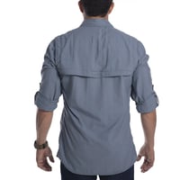 Camisa Hard Safari UV50+ Masc Cinza Azulado