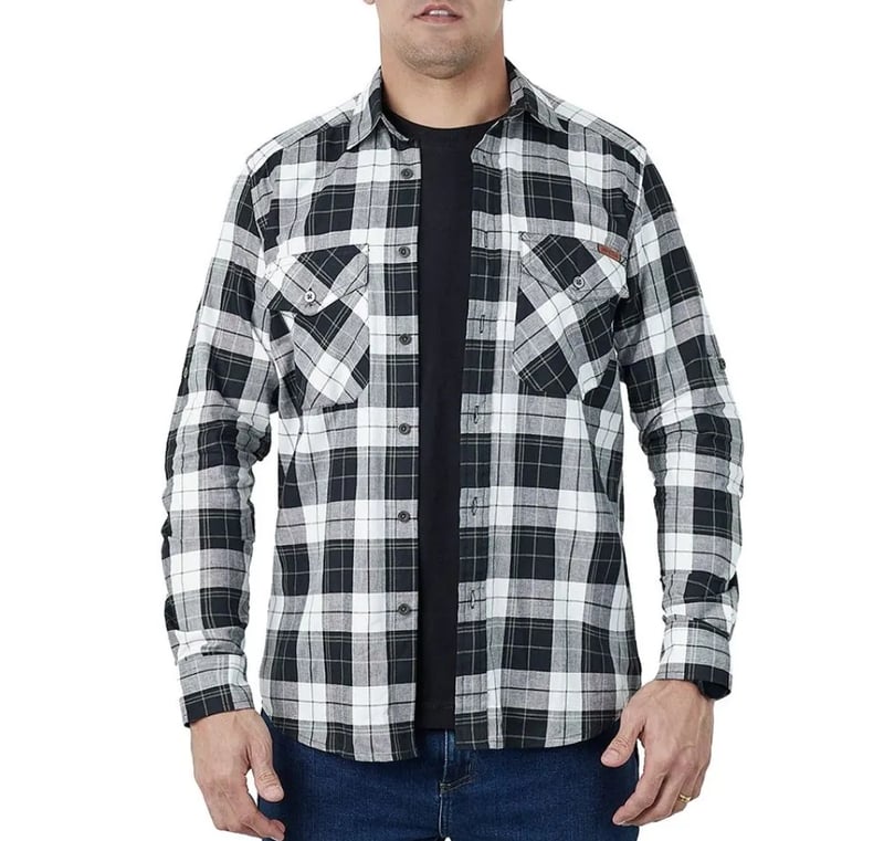 Camisa Invictus Lumberjack Summer Masc - Preto/Branco/Verde GGG