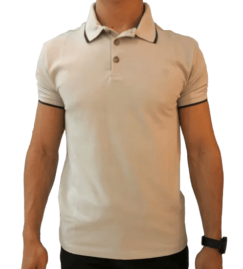 Camisa Polo Jab Basica Friso Masc Cinza Claro