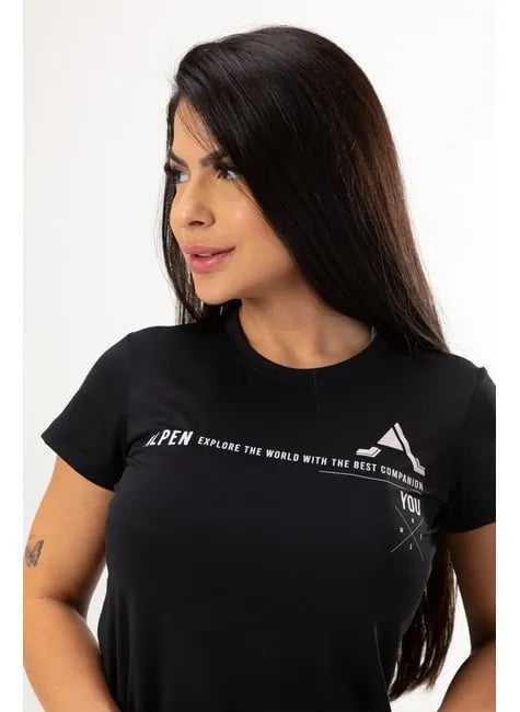 Camiseta Alpen Uv Dry Low Fem - Preto