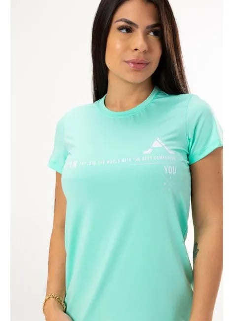 Camiseta Alpen Uv Dry Low Fem - Verde Piscina