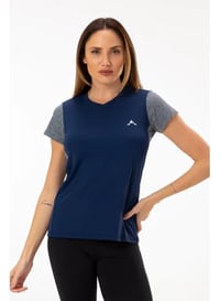 Camiseta Alpen UV Hand Back Fem - Azul Marinho