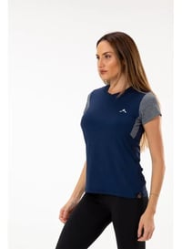 Camiseta Alpen UV Hand Back Fem - Azul Marinho
