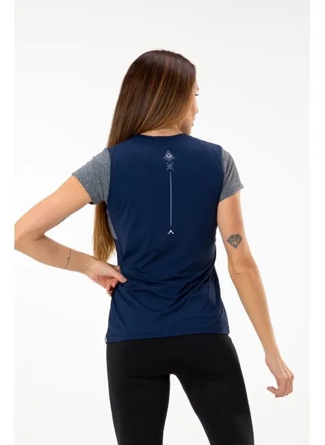 Camiseta Alpen UV Hand Back Fem - Azul Marinho