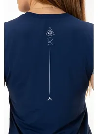 Camiseta Alpen UV Hand Back Fem - Azul Marinho