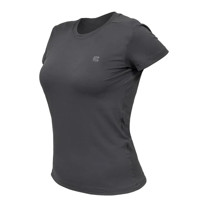 Camiseta Curtlo Active Fresh MC Fem Chumbo