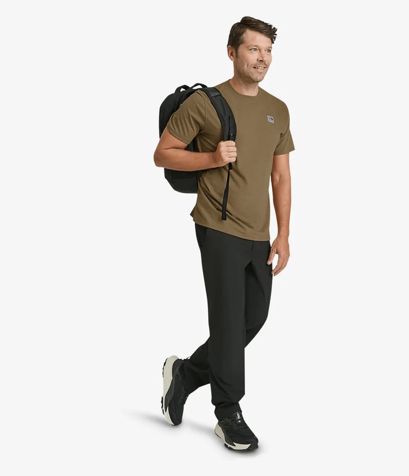 Camiseta The North Face Heritage Patch Heathered Tee Masc - Marrom