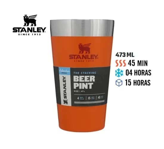Copo Térmico Stanley Sem Tampa 473ml Laranja
